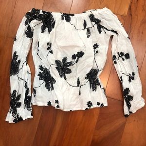 Off the shoulder floral top